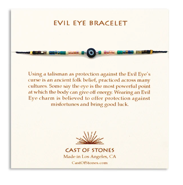 Evil Eye Bracelet - Black/Rose