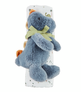 Dino Swaddle and Rattle Set