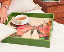 Load image into Gallery viewer, Butterfly Square Serving Tray
