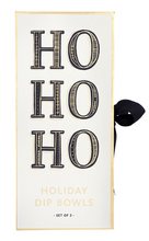 Load image into Gallery viewer, Set of 3 Holiday Dip Bowls- Ho Ho Ho

