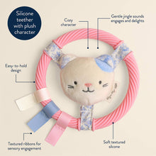 Load image into Gallery viewer, *NEW* Itzy Ring Pal™ - Teething Ring with Plush Character: Taupe Bear
