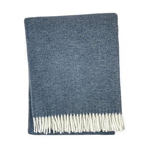 Pixel Design Fringed Throw: Sky With Grey Fringe