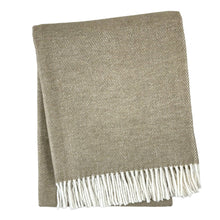 Load image into Gallery viewer, Pixel Design Fringed Throw: Sky With Grey Fringe
