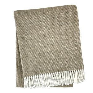 Pixel Design Fringed Throw: Sky With Grey Fringe