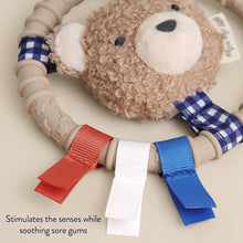 Load image into Gallery viewer, *NEW* Itzy Ring Pal™ - Teething Ring with Plush Character: Taupe Bear
