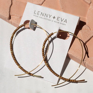 Confetti Beaded Earrings-Sienna, Minimalist, Threader, Hoops