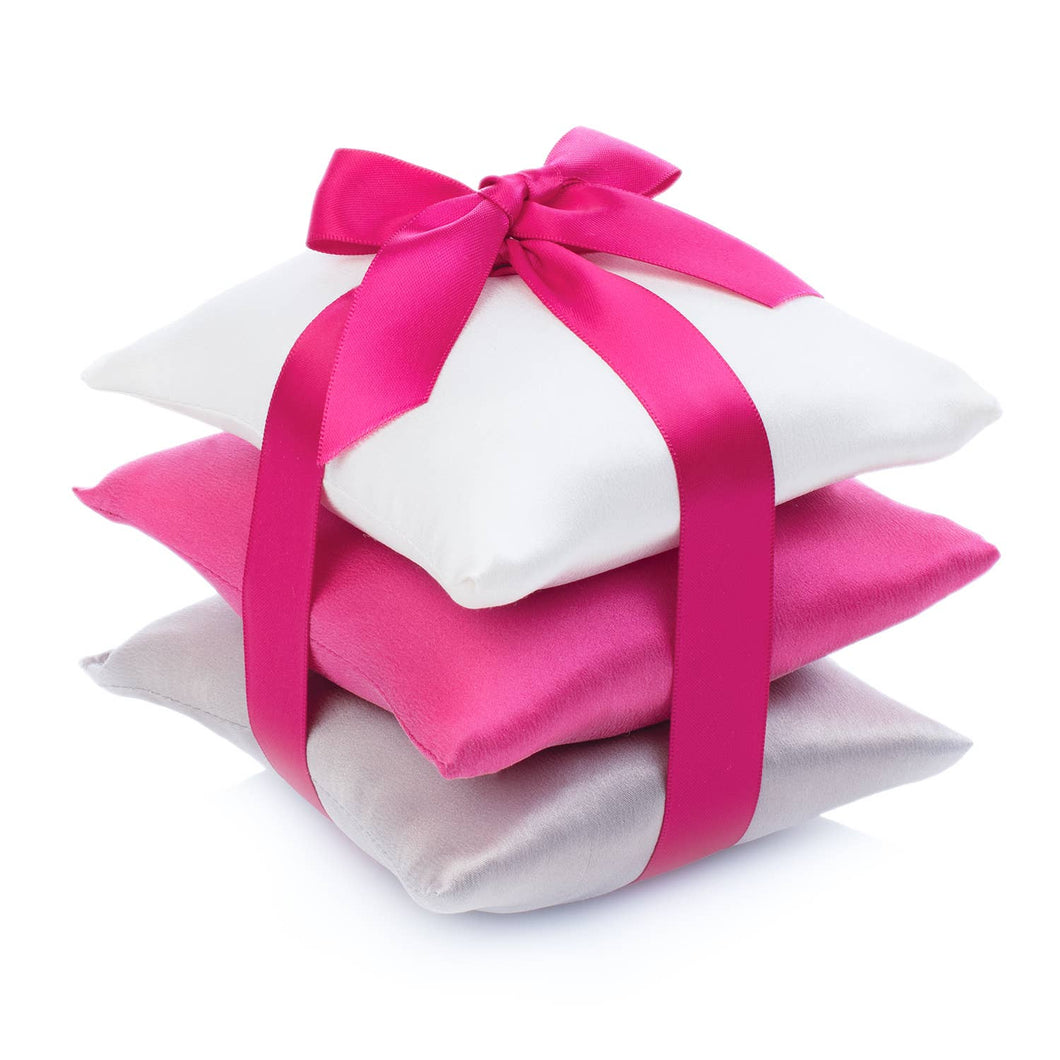 Hot Pink Silk Sachet Set of 3