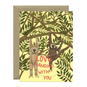 Gibbons Hanging With You Love Card