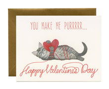 Load image into Gallery viewer, Kitten &amp; Heart Yarn Valentine&#39;s Day Card
