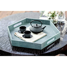 Load image into Gallery viewer, Turquoise Shagreen Hex Tray
