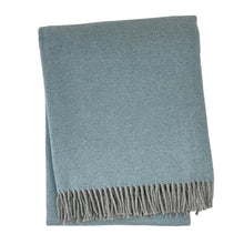 Load image into Gallery viewer, Pixel Design Fringed Throw: Sky With Grey Fringe

