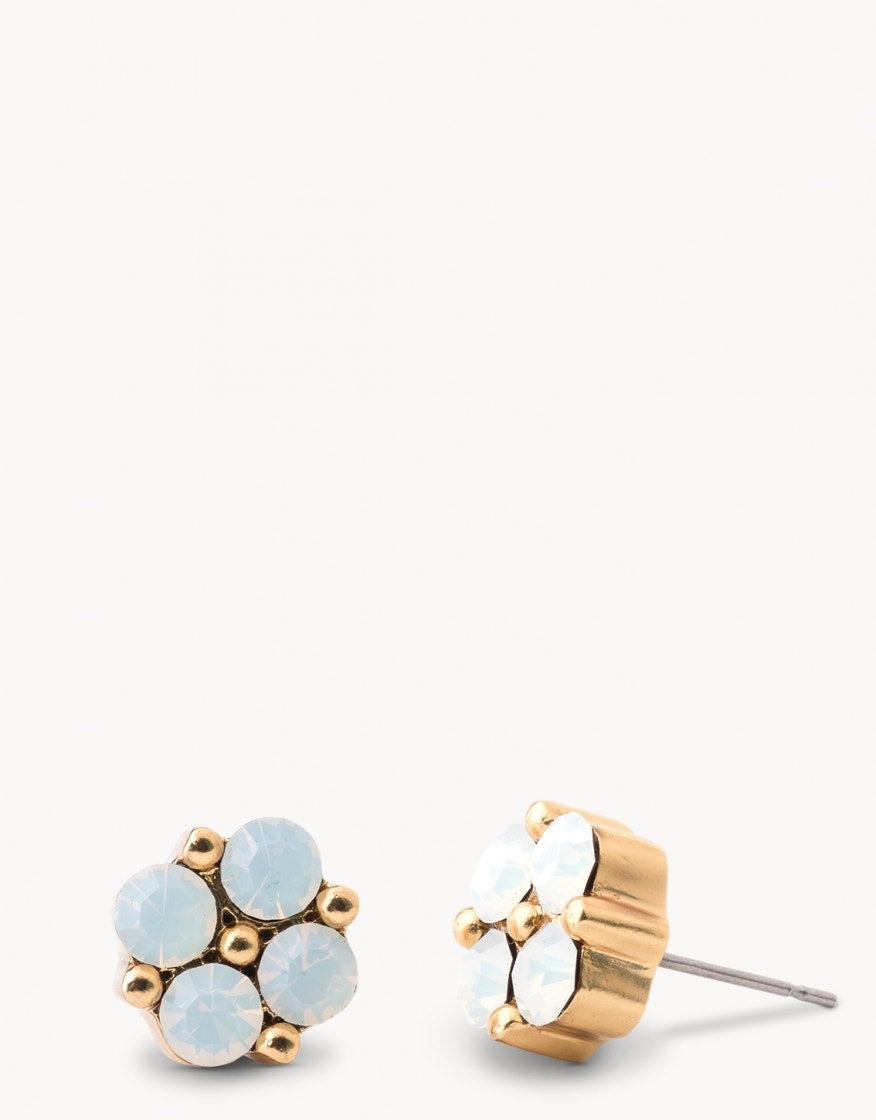 Clover Gem Stud Earrings