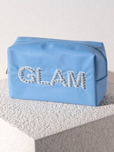 GLAM ZIP POUCH, SKY: Sky