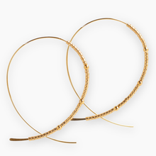 Load image into Gallery viewer, Confetti Beaded Earrings-Gold, Minimalist, Threader, Hoops

