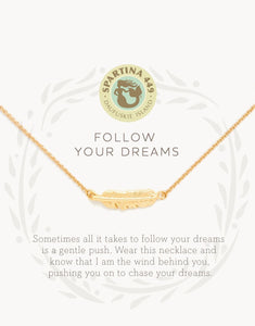 Follow Your Dreams Feather Sea La Vie Necklace by Spartina