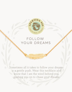 Follow Your Dreams Feather Sea La Vie Necklace by Spartina