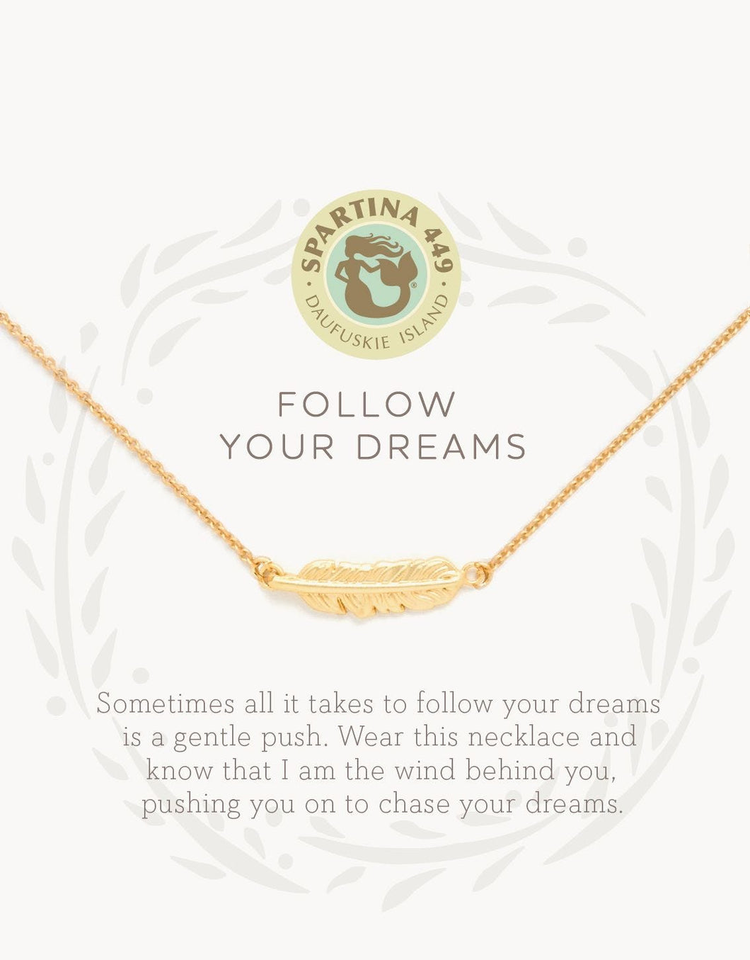 Follow Your Dreams Feather Sea La Vie Necklace by Spartina
