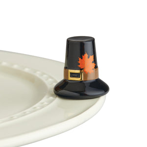 Nora Fleming Minis - Thanksgiving Collection - tiny turkey & pilgrim hat