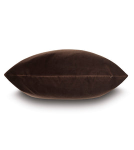 Uma Velvet Decorative Pillow In Brown & Rust