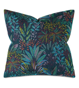 Cummings Embroidered Decorative Pillow in Dusk