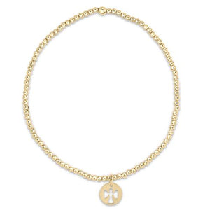 Guardian Angel Gold Charm Classic Bead Bracelet