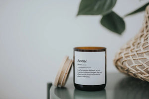 Dictionary Meaning Candles - "Sentiment" Collection - Love, Home, Smile & Thank You