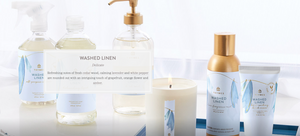 Washed Linen Collection by Thymes - Candle, Fragrance Mist, Hand Wash, Hand Cream & Lotion