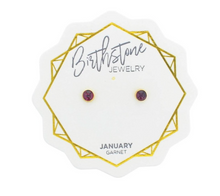 Load image into Gallery viewer, Birthstone Stud Earrings - January through December
