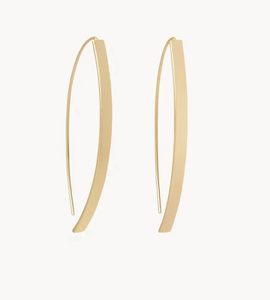 Gold Arc Hoop Earrings