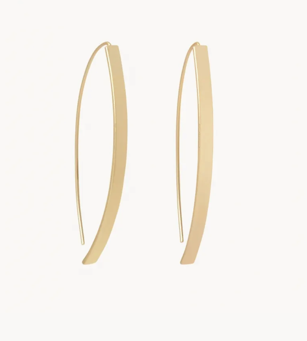 Gold Arc Hoop Earrings