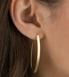 Gold Arc Hoop Earrings