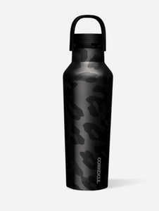 Corkcicle Night Leopard Exotic- 20 oz Sport Canteen, 24 oz Tumbler & 12 oz Stemless Cup