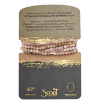 Load image into Gallery viewer, Stone Wrap: Morganite/Black Tourmaline - Stones of Divine Love &amp; Protection
