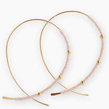Load image into Gallery viewer, Confetti Beaded Earrings-Champagne, Minimalist, Threader
