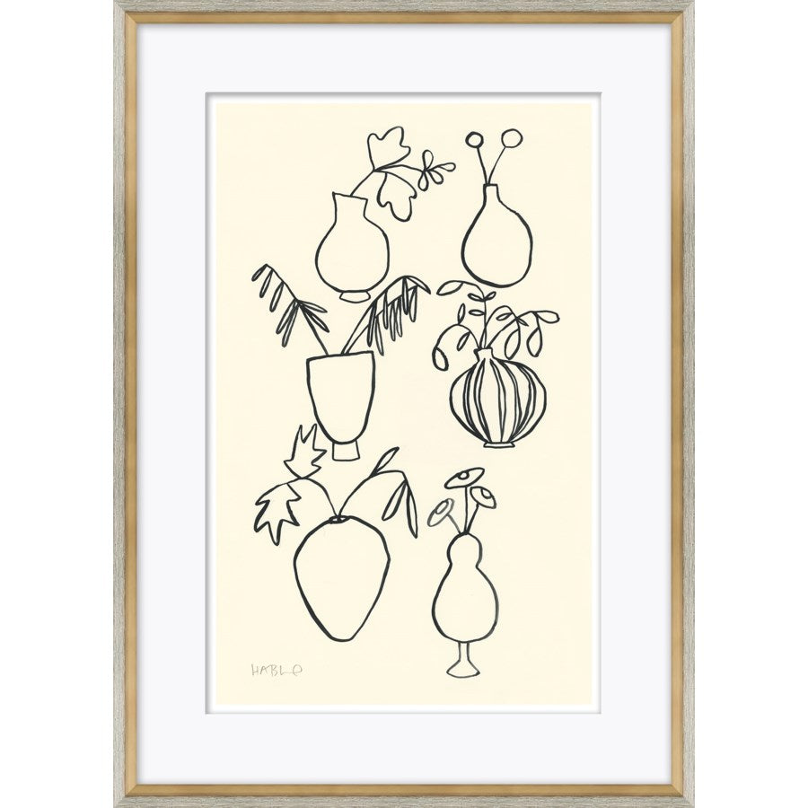 Vessels II Glass Framed Print