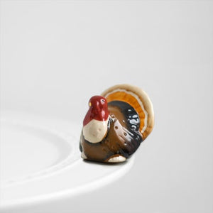 Nora Fleming Minis - Thanksgiving Collection - tiny turkey & pilgrim hat