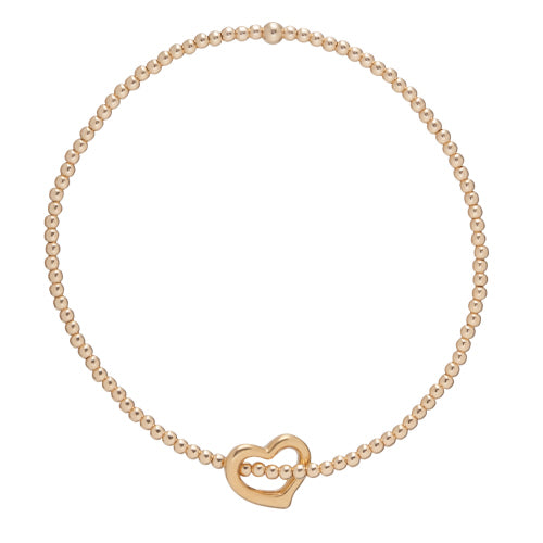 Love Gold Charm Beaded Bracelet