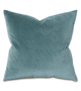 Uma Velvet Decorative Pillow in Teal, Charcoal, Gold & Gray