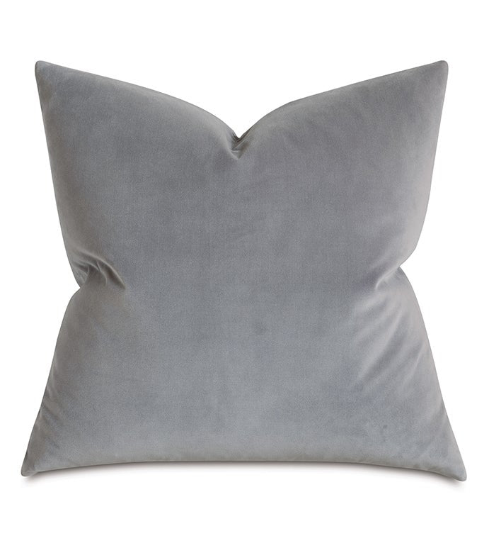 Uma Velvet Decorative Pillow in Teal, Charcoal, Gold & Gray